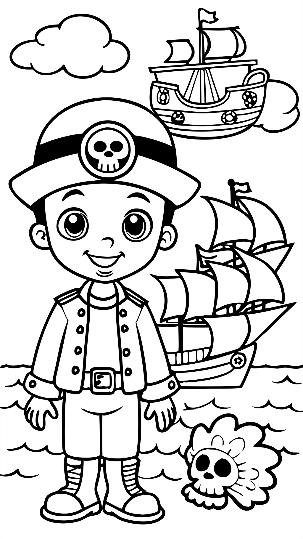 Página para colorear de Jake Neverland Pirates